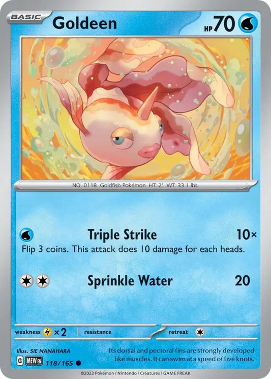 118 Goldeen, 151 | Scarlet & Violet, , 3.00 kr, Pokesingles. Kjøp pokemon kort til lave priser hos oss.