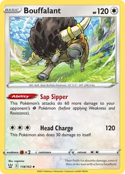 Bouffalant 118 - Battle Styles