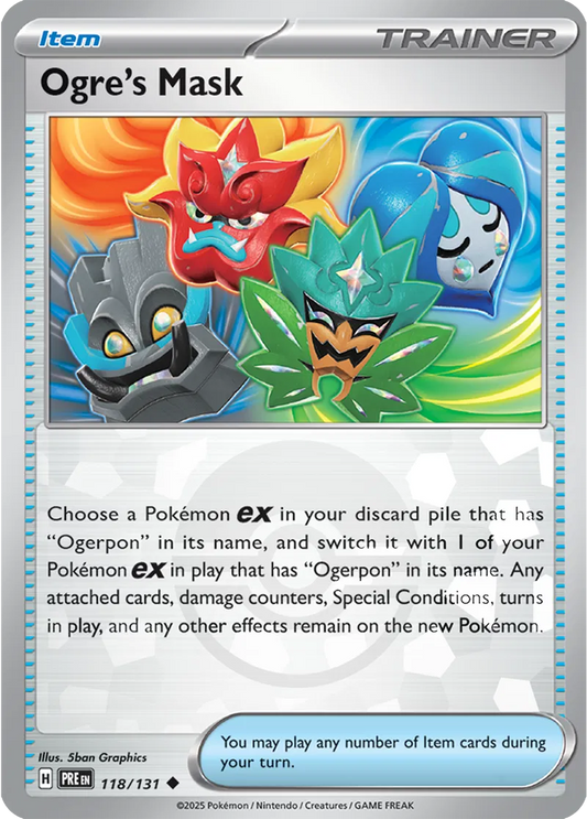 Ogre's Mask Poke ball Holo 118 - Prismatic Evolutions Pokesingles