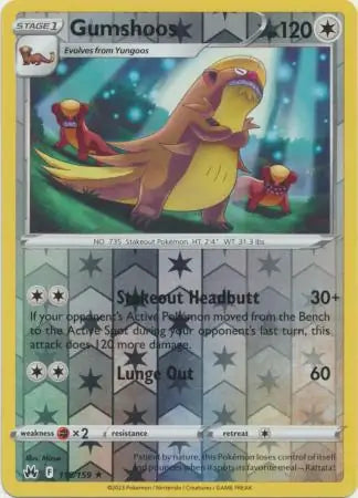 Gumshoos Reverse Holo 118, Crown Zenith | Sword & Shield, , 0.00 kr, Pokesingles. Kjøp pokemon kort til lave priser hos oss.