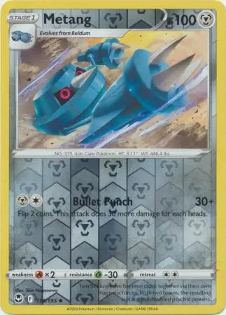 Metang Reverse Holo 118, Silver Tempest | Sword & Shield, , 0.00 kr, Pokesingles. Kjøp pokemon kort til lave priser hos oss.