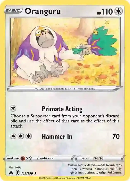 Oranguru 119, Crown Zenith | Sword & Shield, , 0.00 kr, Pokesingles. Kjøp pokemon kort til lave priser hos oss.