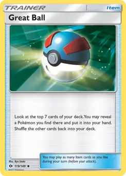 Great Ball 119 - Sun & Moon Base Pokesingles
