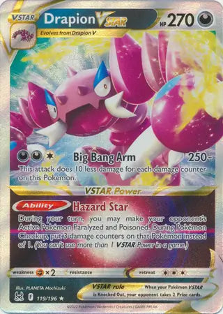Drapion VSTAR 119, Lost Origin | Sword & Shield, , 0.00 kr, Pokesingles. Kjøp pokemon kort til lave priser hos oss.