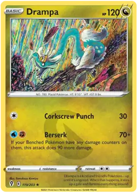Drampa 119, Evolving Skies | Sword & Shield, , 5.00 kr, Pokesingles. Kjøp pokemon kort til lave priser hos oss.