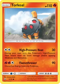 Torkoal 11 - Shining Legends Pokesingles
