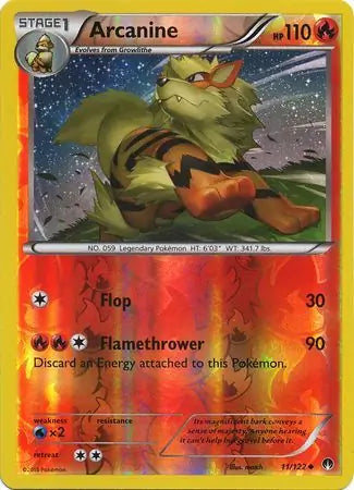 Arcanine Reverse Holo 11 - BreakPoint Pokesingles
