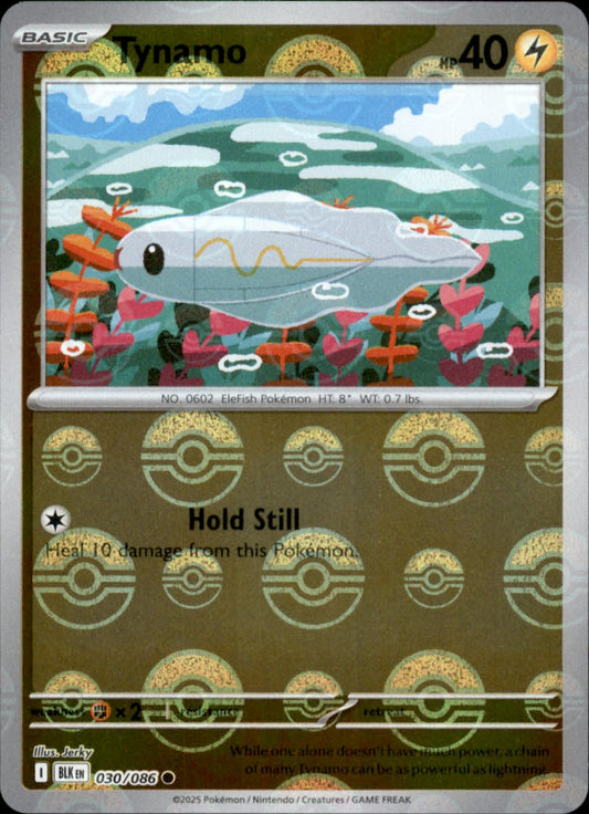 Tynamo Poke ball Holo 030 - Black Bolt Pokesingles