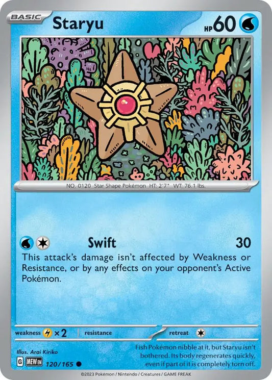 120 Staryu, 151 | Scarlet & Violet, , 3.00 kr, Pokesingles. Kjøp pokemon kort til lave priser hos oss.