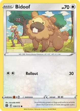 Bidoof 120, Brilliant Stars | Sword & Shield, , 0.00 kr, Pokesingles. Kjøp pokemon kort til lave priser hos oss.