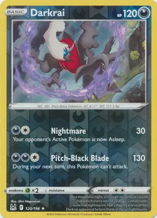 Darkrai Reverse Holo 120, Lost Origin | Sword & Shield, , 0.00 kr, Pokesingles. Kjøp pokemon kort til lave priser hos oss.