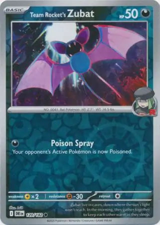 Team Rocket's Zubat Reverse Holo 120 - Destined Rivals Pokesingles