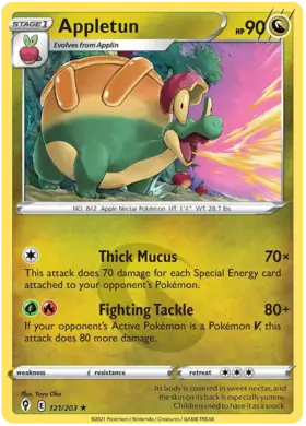 Appletun 121, Evolving Skies | Sword & Shield, , 5.00 kr, Pokesingles. Kjøp pokemon kort til lave priser hos oss.