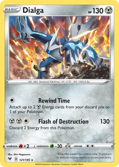 Dialga Holo Rare 121 - Vivid Voltage Pokesingles