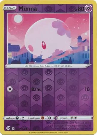 Munna Reverse Holo 121, Fusion Strike | Sword & Shield, , 0.00 kr, Pokesingles. Kjøp pokemon kort til lave priser hos oss.