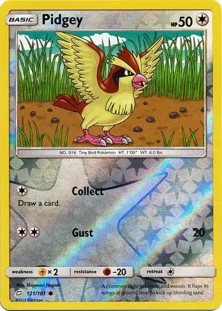 Pidgey Reverse Holo 121 - Team Up Pokesingles