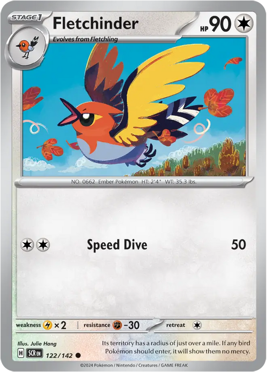 Fletchinder 122 - Stellar Crown Pokesingles