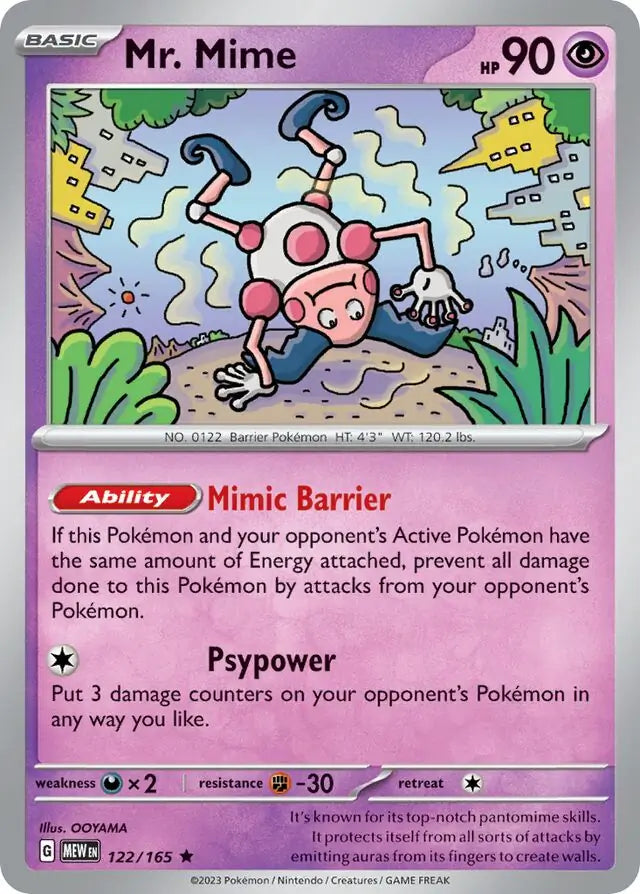 122 Mr. Mime - Holo Rare, 151 | Scarlet & Violet, holo, 4.00 kr, Pokesingles. Kjøp pokemon kort til lave priser hos oss.