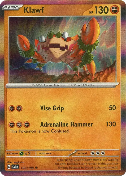 122 Klawf - Holo Rare, Scarlet & Violet Base, , 10.00 kr, Pokesingles. Kjøp pokemon kort til lave priser hos oss.