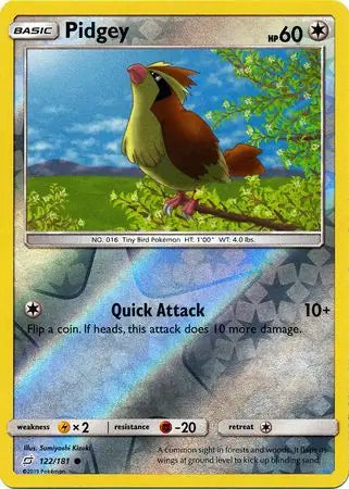 Pidgey Reverse Holo 122 - Team Up Pokesingles