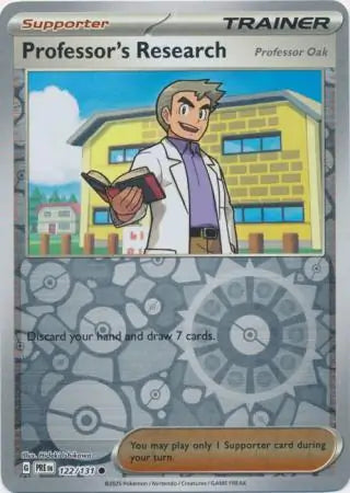 Professor's Research Oak Reverse Holo 122 Pokesingles