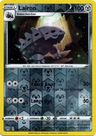 Lairon Reverse Holo 122, Darkness Ablaze | Sword & Shield, , 100.00 kr, Pokesingles. Kjøp pokemon kort til lave priser hos oss.