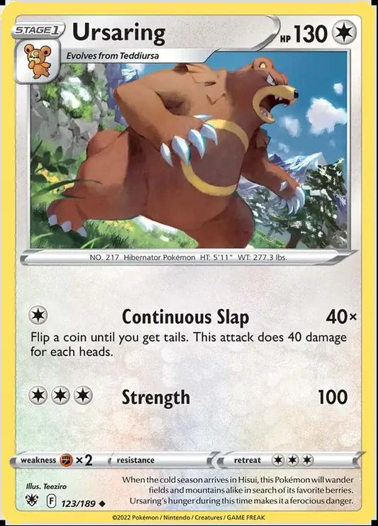 123 Ursaring, Astral Radiance | Sword & Shield, , 3.00 kr, Pokesingles. Kjøp pokemon kort til lave priser hos oss.