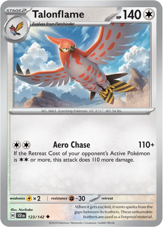Talonflame 123 - Stellar Crown Pokesingles