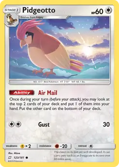 Pidgeotto 123 - Team Up Pokesingles