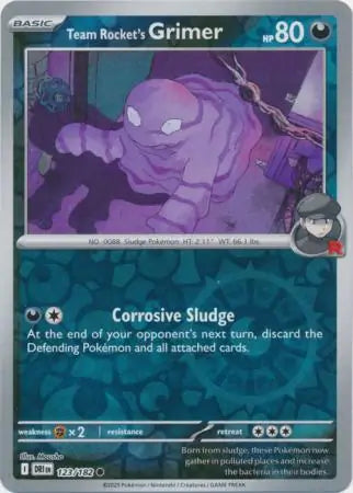 Team Rocket's Grimer Reverse Holo 123 - Destined Rivals Pokesingles