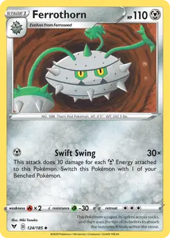 Ferrothorn 124 - Vivid Voltage Pokesingles