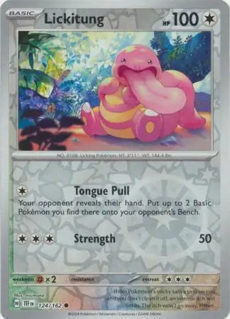 124 Lickitung - Reverse Holo, Temporal Forces | Scarlet & Violet, reverse, 4.00 kr, Pokesingles. Kjøp pokemon kort til lave priser hos oss.