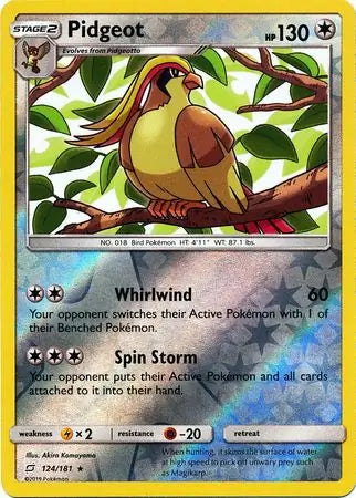 Pidgeot Reverse Holo 124 - Team Up Pokesingles