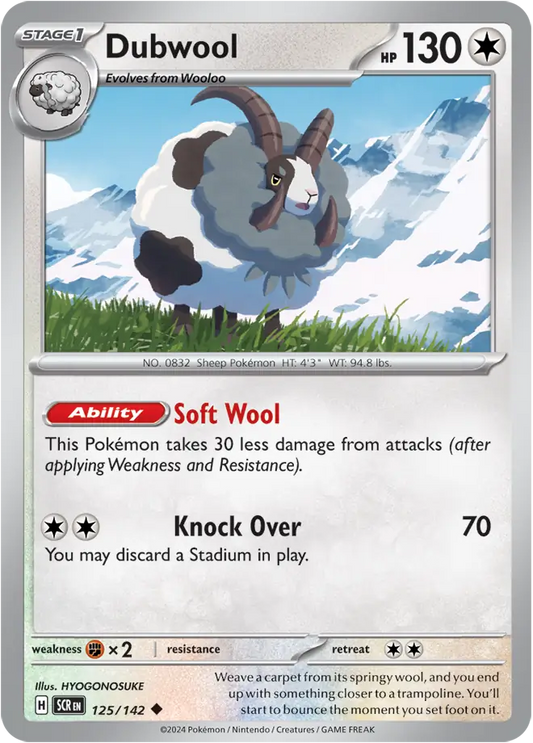 Dubwool 125 - Stellar Crown Pokesingles