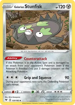 Galarian Stunfisk 125 - Vivid Voltage Pokesingles
