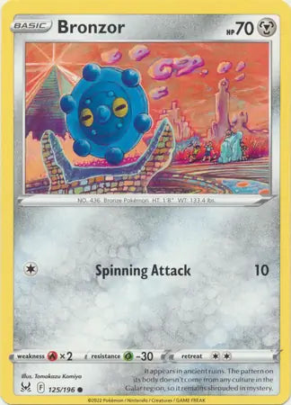 Bronzor 125, Lost Origin | Sword & Shield, , 0.00 kr, Pokesingles. Kjøp pokemon kort til lave priser hos oss.