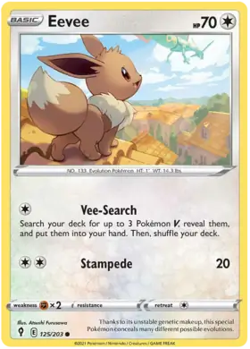 Eevee 125, Evolving Skies | Sword & Shield, , 5.00 kr, Pokesingles. Kjøp pokemon kort til lave priser hos oss.