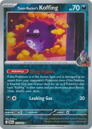 Team Rocket's Koffing Reverse Holo 125 - Destined Rivals Pokesingles