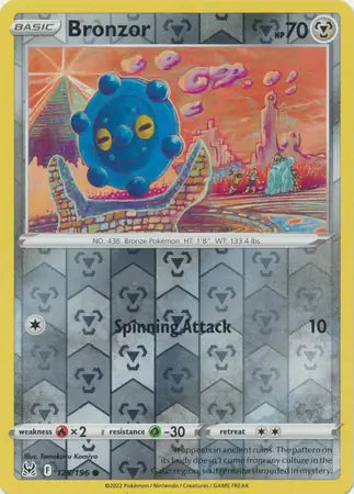 Bronzor Reverse Holo 125, Lost Origin | Sword & Shield, , 0.00 kr, Pokesingles. Kjøp pokemon kort til lave priser hos oss.