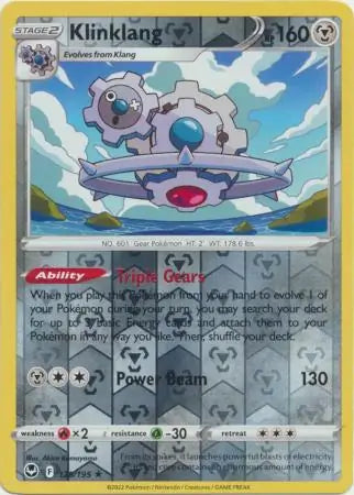 Klinklang Reverse Holo 125, Silver Tempest | Sword & Shield, , 0.00 kr, Pokesingles. Kjøp pokemon kort til lave priser hos oss.