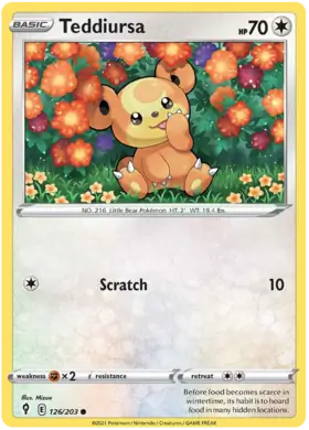 Teddiursa 126, Evolving Skies | Sword & Shield, , 5.00 kr, Pokesingles. Kjøp pokemon kort til lave priser hos oss.