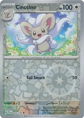 Cinccino Reverse Holo 126 - Journey Together Pokesingles