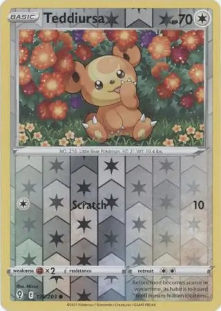 Teddiursa Reverse Holo 126, Evolving Skies | Sword & Shield, , 5.00 kr, Pokesingles. Kjøp pokemon kort til lave priser hos oss.