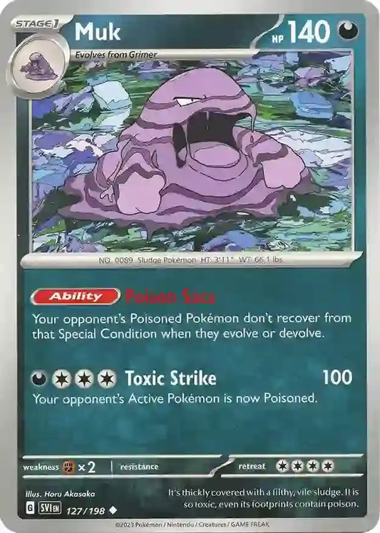 127 Muk, Scarlet & Violet Base, , 3.00 kr, Pokesingles. Kjøp pokemon kort til lave priser hos oss.