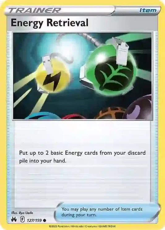 Energy Retrieval 127, Crown Zenith | Sword & Shield, , 0.00 kr, Pokesingles. Kjøp pokemon kort til lave priser hos oss.