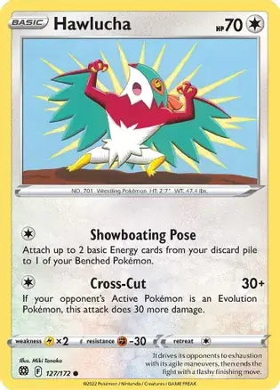 Hawlucha 127, Brilliant Stars | Sword & Shield, , 0.00 kr, Pokesingles. Kjøp pokemon kort til lave priser hos oss.