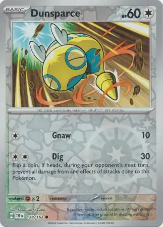 128 Dunsparce - Reverse Holo, Temporal Forces | Scarlet & Violet, reverse, 4.00 kr, Pokesingles. Kjøp pokemon kort til lave priser hos oss.