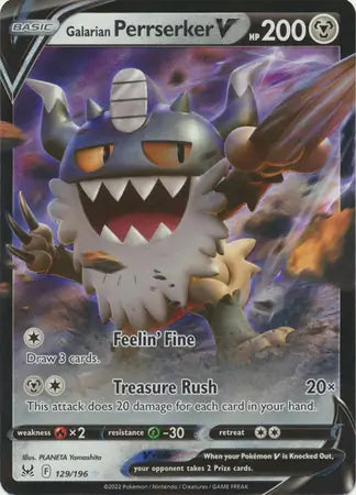 Galarian Perrserker V 129, Lost Origin | Sword & Shield, , 0.00 kr, Pokesingles. Kjøp pokemon kort til lave priser hos oss.