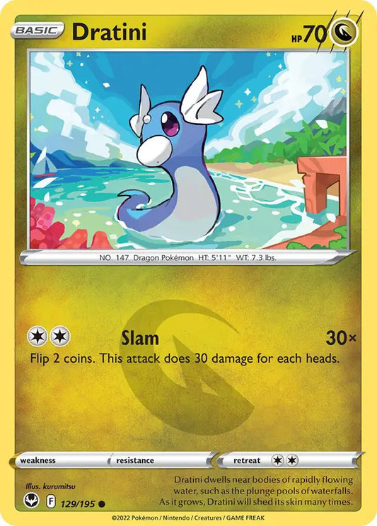 Dratini 129, Silver Tempest | Sword & Shield, , 0.00 kr, Pokesingles. Kjøp pokemon kort til lave priser hos oss.