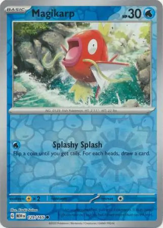 129 Magikarp Reverse Holo, 151 | Scarlet & Violet, reverse, 4.00 kr, Pokesingles. Kjøp pokemon kort til lave priser hos oss.